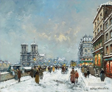 París Painting - AB Notre Dame y los muelles de París